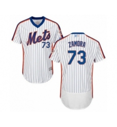 Men's New York Mets #73 Daniel Zamora White Alternate Flex Base Authentic Collection Baseball Player Jersey