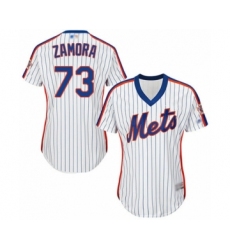 Women's New York Mets #73 Daniel Zamora Authentic White Alternate Cool Base Baseball Player Jersey
