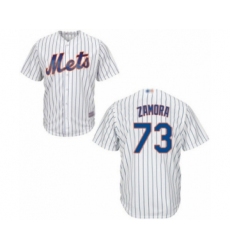 Youth New York Mets #73 Daniel Zamora Authentic White Home Cool Base Baseball Player Jersey