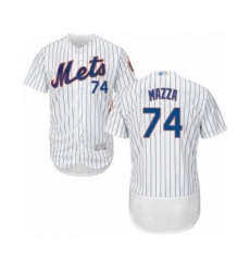 Men's New York Mets #74 Chris Mazza White Home Flex Base Authentic Collection Baseball Player Jersey