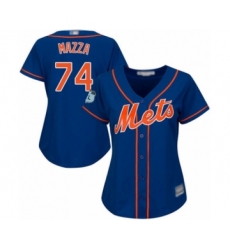 Women's New York Mets #74 Chris Mazza Authentic Royal Blue Alternate Home Cool Base Baseball Player Jersey