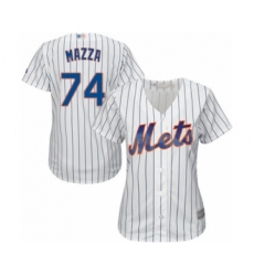 Women's New York Mets #74 Chris Mazza Authentic White Home Cool Base Baseball Player Jersey