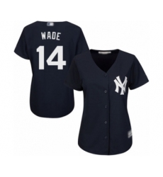 Women's New York Yankees #14 Tyler Wade Authentic Navy Blue Alternate Baseball Player Jersey