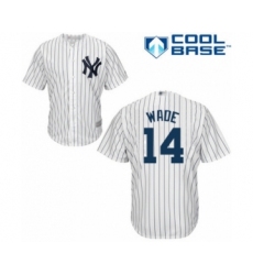 Youth New York Yankees #14 Tyler Wade Authentic White Home Baseball Player Jersey