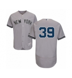 Men's New York Yankees #39 Mike Tauchman Grey Road Flex Base Authentic Collection Baseball Player Jersey