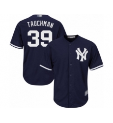 Youth New York Yankees #39 Mike Tauchman Authentic Navy Blue Alternate Baseball Player Jersey