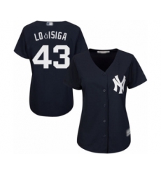 Women's New York Yankees #43 Jonathan Loaisiga Authentic Navy Blue Alternate Baseball Player Jersey