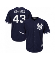 Youth New York Yankees #43 Jonathan Loaisiga Authentic Navy Blue Alternate Baseball Player Jersey