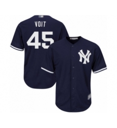 Youth New York Yankees #45 Luke Voit Authentic Navy Blue Alternate Baseball Player Jersey