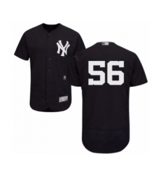 Men's New York Yankees #56 Jonathan Holder Navy Blue Alternate Flex Base Authentic Collection Baseball Player Jersey