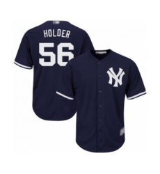 Youth New York Yankees #56 Jonathan Holder Authentic Navy Blue Alternate Baseball Player Jersey
