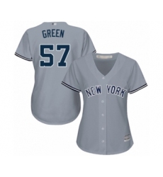 Women's New York Yankees #57 Chad Green Authentic Grey Road Baseball Player Jersey