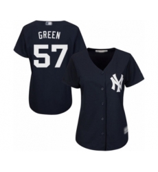 Women's New York Yankees #57 Chad Green Authentic Navy Blue Alternate Baseball Player Jersey