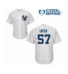 Youth New York Yankees #57 Chad Green Authentic White Home Baseball Player Jersey