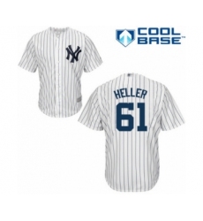 Youth New York Yankees #61 Ben Heller Authentic White Home Baseball Player Jersey