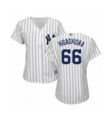 Women's New York Yankees #66 Kyle Higashioka Authentic White Home Baseball Player Jersey