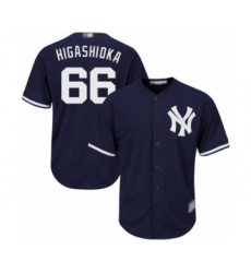 Youth New York Yankees #66 Kyle Higashioka Authentic Navy Blue Alternate Baseball Player Jersey