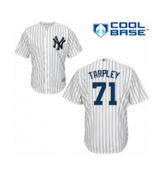 Youth New York Yankees #71 Stephen Tarpley Authentic White Home Baseball Player Jersey