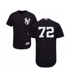 Men's New York Yankees #72 Chance Adams Navy Blue Alternate Flex Base Authentic Collection Baseball Player Jersey