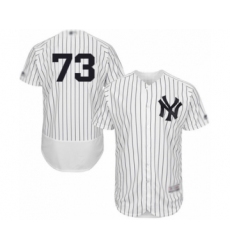Men's New York Yankees #73 Mike King White Home Flex Base Authentic Collection Baseball Player Jersey