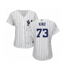 Women's New York Yankees #73 Mike King Authentic White Home Baseball Player Jersey