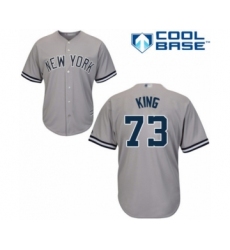 Youth New York Yankees #73 Mike King Authentic Grey Road Baseball Player Jersey