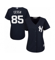 Women's New York Yankees #85 Luis Cessa Authentic Navy Blue Alternate Baseball Player Jersey