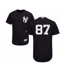 Men's New York Yankees #87 Albert Abreu Navy Blue Alternate Flex Base Authentic Collection Baseball Player Jersey