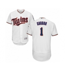 Men's Minnesota Twins #1 Nick Gordon White Home Flex Base Authentic Collection Baseball Player Jersey