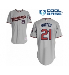 Youth Minnesota Twins #21 Tyler Duffey Authentic Grey Road Cool Base Baseball Player Jersey