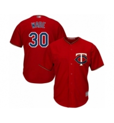 Youth Minnesota Twins #30 LaMonte Wade Authentic Scarlet Alternate Cool Base Baseball Player Jersey