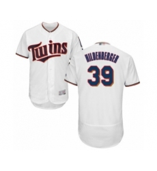 Men's Minnesota Twins #39 Trevor Hildenberger White Home Flex Base Authentic Collection Baseball Player Jersey