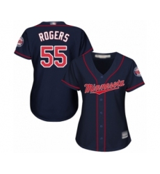 Women's Minnesota Twins #55 Taylor Rogers Authentic Navy Blue Alternate Road Cool Base Baseball Player Jersey