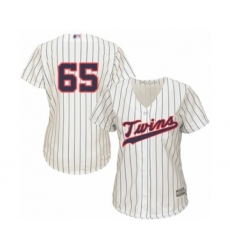 Women's Minnesota Twins #65 Trevor May Authentic Cream Alternate Cool Base Baseball Player Jersey