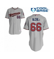 Youth Minnesota Twins #66 Jorge Alcala Authentic Grey Road Cool Base Baseball Player Jersey