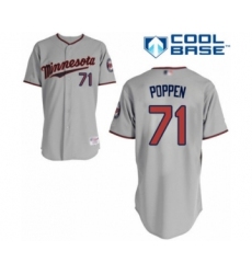 Women's Minnesota Twins #71 Sean Poppen Authentic Navy Blue Alternate Road Cool Base Baseball Player Jersey