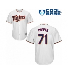 Youth Minnesota Twins #71 Sean Poppen Authentic White Home Cool Base Baseball Player Jersey