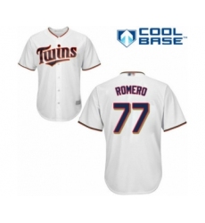 Youth Minnesota Twins #77 Fernando Romero Authentic White Home Cool Base Baseball Player Jersey