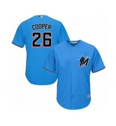 Youth Miami Marlins #26 Garrett Cooper Authentic Blue Alternate 1 Cool Base Baseball Player Jersey