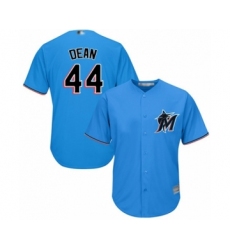 Men's Miami Marlins #44 Austin Dean Replica Blue Alternate 1 Cool Base Baseball Player Jersey