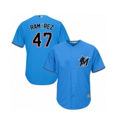 Youth Miami Marlins #47 Harold Ramirez Authentic Blue Alternate 1 Cool Base Baseball Player Jersey