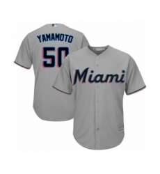Youth Miami Marlins #56 Tayron Guerrero Authentic Grey Road Cool Base Baseball Player Jersey