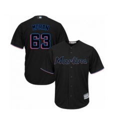 Youth Miami Marlins #63 Brian Moran Authentic Black Alternate 2 Cool Base Baseball Player Jersey
