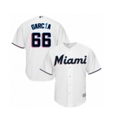 Youth Miami Marlins #66 Jarlin Garcia Authentic White Home Cool Base Baseball Player Jersey