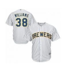 Youth Milwaukee Brewers #38 Devin Williams Authentic White Alternate Cool Base Baseball Player Jersey