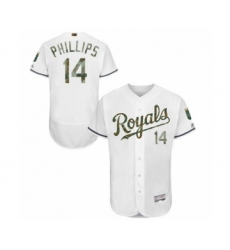 Men's Kansas City Royals #14 Brett Phillips Authentic White 2016 Memorial Day Fashion Flex Base Baseball Player Jersey
