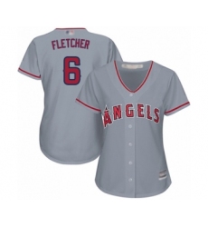 Women's Los Angeles Angels of Anaheim #6 David Fletcher Authentic Grey Road Cool Base Baseball Player Jersey