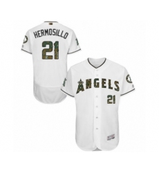 Men's Los Angeles Angels of Anaheim #21 Michael Hermosillo Authentic White 2016 Memorial Day Fashion Flex Base Baseball Player Jersey