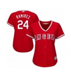 Women's Los Angeles Angels of Anaheim #24 Noe Ramirez Authentic Red Alternate Cool Base Baseball Player Jersey