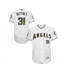 Men's Los Angeles Angels of Anaheim #31 Ty Buttrey Authentic White 2016 Memorial Day Fashion Flex Base Baseball Player Jersey